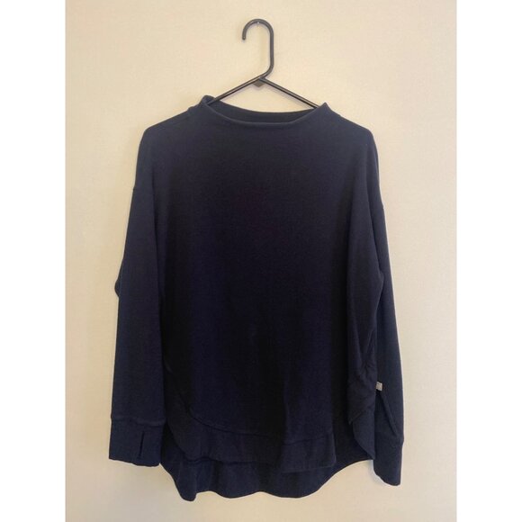 T By Talbots Women's 1X Navy Blue Capri Pants Lounge Set - Picture 2 of 9